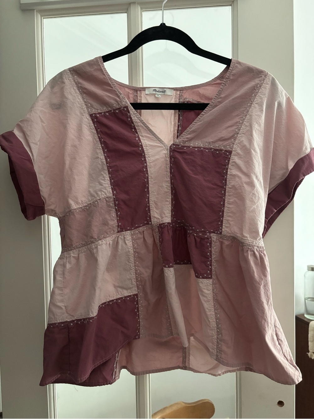 Madewell Patchwork Peasant Top